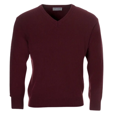 Golding Lambswool V-neck Sweater In Burgundy